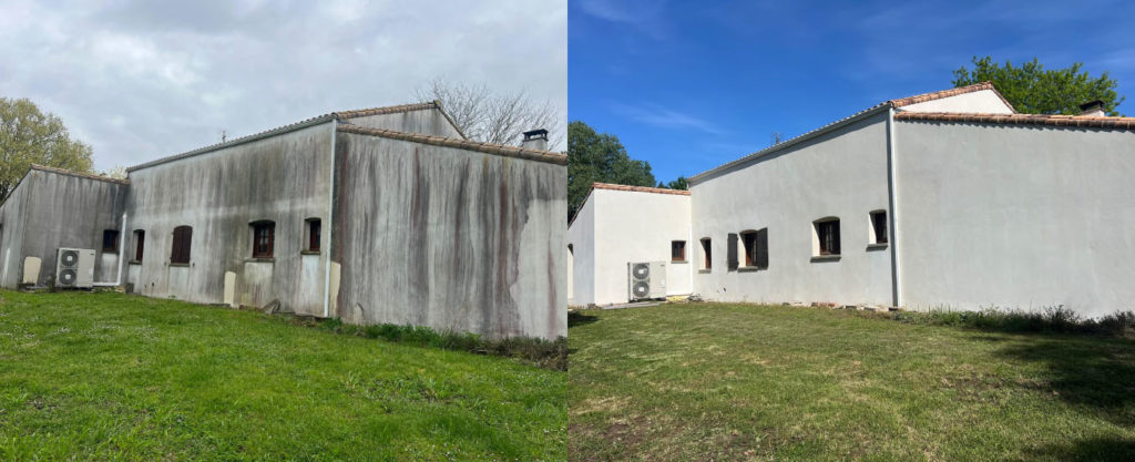 NIEULLE-SUR-SEUDRE Nettoyage Façade AVANT APRES FCR Application