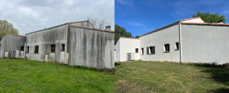NIEULLE-SUR-SEUDRE Nettoyage Façade AVANT APRES FCR Application